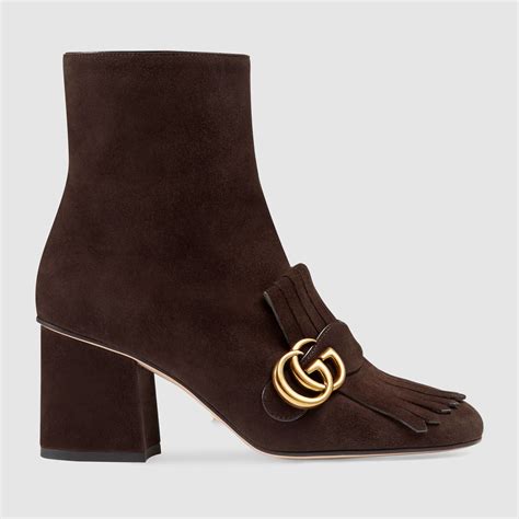 gucci marmont suede ankle boots|Gucci boots snake bottom.